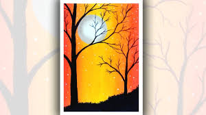 Pick out your sky colors and start to draw with the lightest color first. Oil Pastel Painting For Beginners Easy Scenery Drawing Oil Pastel Drawings Easy Oil Pastel Techniques Oil Pastel