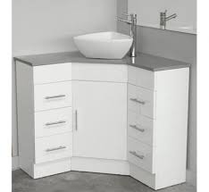 Made from acrylic, the piece is highly durable too and offers functional acrylic utility sink with a compact cabinet underneath for extra bathroom storage. Corner Vanity With Caesarstone Top 600mm X 600mm Corner Bathroom Vanity Corner Sink Bathroom Bathroom Sink Cabinets