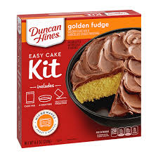 Just add two eggs and 1/2 a cup of oil and bake for about 10 . Golden Fudge Easy Cake Kit Duncan Hines
