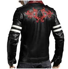 Men Alex Mercer Stylish Embroidery Leather Jacket Fashion Leather Jacke In 2021 Leather Jacket Men Leather Jacket Style Cool Jackets For Men