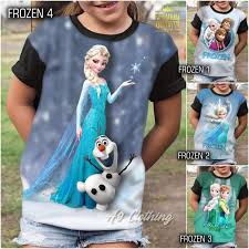 Setelah itu anda harus memilih bentuk gaun dan pola kain yang anda gunakan. Kaos Frozen Elsa Anna Kaos Karakter Anak Dan Dewasa Baju Kaos Keluarga Family Tema Frozen Premium Shopee Indonesia