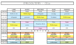 Mon Emploi Du Temps Pour Le Ce1 Ce2 Emploi Du Temps Ce1 Mots Mathematiques