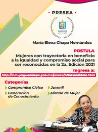 Maybe you would like to learn more about one of these? Municipio De Guadalupe On Twitter La Presea Maria Elena Chapa Hernandez Edicion 2021 Tiene Como Objetivo Brindar Un Reconocimiento Municipal A La Mujer Guadalupense Tomando Como Ejemplo El Liderazgo De Mariaelenachapa Son