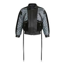 Louis Vuitton Monogram Shadow Leather Jacket In 2020 Leather Jackets Women Clothes Fashion