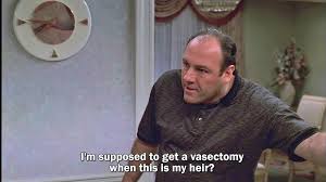 Vasectomy does not alter any hormones. Reactions On Twitter Tony Soprano I M Supposed To Get A Vasectomy When This Is My Heir
