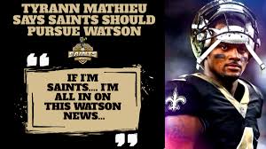 Find the latest in deshaun watson merchandise and memorabilia, or check out the new orleans saints new york giants new york jets philadelphia eagles pittsburgh steelers san francisco 49ers seattle seahawks tampa bay. Saints Should Be All In On Deshaun Watson Says Tyrann Mathieu Sports Illustrated New Orleans Saints News Analysis And More