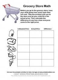 Grocery Cart Math Math Worksheets Math Worksheet Kindergarten Worksheets