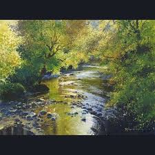 Signed Limited Edition Prints Mounted Framed River Scenes Seascapes Devon Dartmoor River Dart By Richard Tho Watercolor Landscape River Painting Water Painting