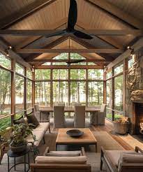 30 Fabulous Screened In Porch Ideas Boasting Woodsy Views Idees Veranda Veranda Rustique Deco Exterieur Maison