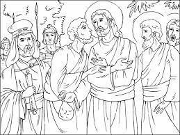 God so loved the world. Judas Betrays Jesus Coloring Page Coloring Pages 4 U