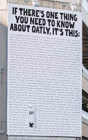 It used an ad aired in sweden in 2014, . Oatly Arrives In New Zealand With An Epic Long Copy Billboard Muse By Clio