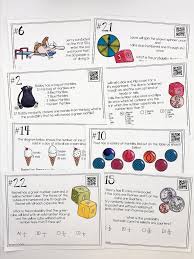 Probability Of Simple And Compound Events Task Cards Simple Probability Probability Activities Probability Worksheets