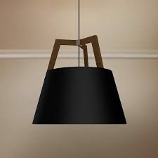Cerno Imber 24 W Walnut With Matte Black Led Pendant Light 79r28 Lamps Plus