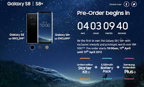The phones will be available a day early. Samsung Galaxy S8 S8 Plus Pre Orders From 11th April From Rm3299 Zing Gadget