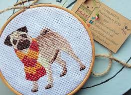  dogs   children  Craft Supplies Tools Modern Pug Cross Stitch Pattern Animal Cross Stitch Patte Dog Cross Stitch Pattern Hipster Dog Cross Stitch Pattern Kits How To