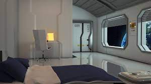 You will be able to create futuristic interiors with ease. Artstation Sci Fi Interior Eric Poulsen Sci Fi Room Spaceship Interior Bedrooms Futuristic Interior