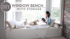 Diy Window Bench With Storage Ft. Lamps Plus - Youtube