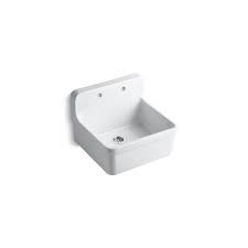 Check spelling or type a new query. Kohler Gilford Apron Wall Mount Top Mount Single Bowl Kitchen Sink White 24 In 12701 0 Rona