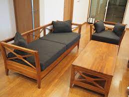 2 dudukan = 122cm x 81cm x 89cm. 55 Model Kursi Tamu Jati Gaya Modern Minimalis Ndik Home