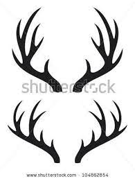 Deer Horns By Tribalium Via Shutterstock Antler Drawing Deer Vector Deer Horns