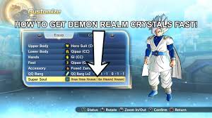 Dragon Ball Xenoverse 2 How To Get Demon Realm Crystals Fast Youtube
