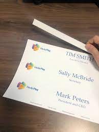 Free template for easy printing. Printable Paper Name Plates For Offices 8x2 Napnameplates Com