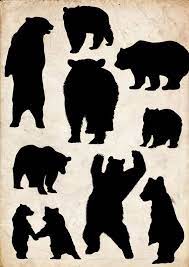 Bears Silhouette 9 Png Clipart Instant Download Clipart Etsy Bear Silhouette Silhouette Art Silhouette
