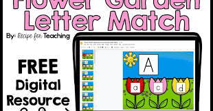 26 colorful and fun pages to learn alphabet and practice tracing all . Flower Garden Letter Match Recipe For Teaching