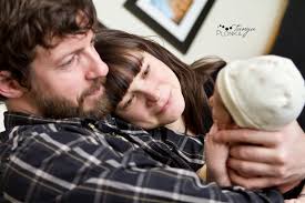 Andy and Shannon and a canoe, a Lethbridge family session
