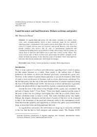 PDF) Good literature and bad literature: Debate on Islam and ...