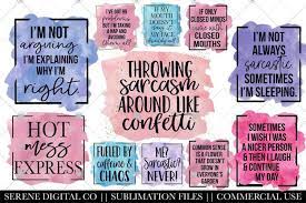 Download Sarcasm Sublimation Bundle 15 Funny Png Files Sassy Quote 1144185 Sublimation Design Bundles