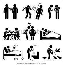 There Are Several Ways A Disease Can Be Transmitted To Susceptible Person Two Ways As Discussed In Lecture Are 1 Pictogram Stick Figures Et Illustration