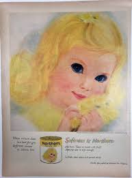 Blond Girl Northern Bath Tissue Francis Hook Vintage Ad Magazine Print  1960's