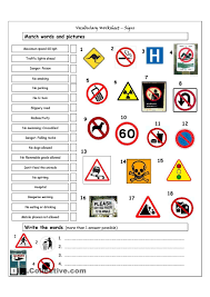 Vocabulary Matching Worksheet Signs Safety Signs And Symbols Matching Worksheets Kindergarten Worksheets