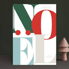 Oversized Noel Holiday Cards In Festive By Angela Garrick Christmas Graphic Design Graphic Design Cards Christmas Card Design