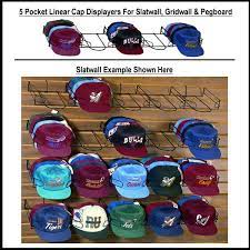 5 Pocket Wall Cap Racks For Gridwall Slatwall Pegboard