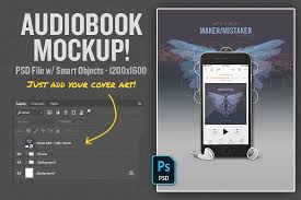 Audiobook Mockup Psd Template Audio Books Psd Templates Mockup Psd