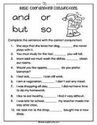 Coordinating Conjunctions Basic Worksheet Conjunctions Worksheet Learn English Speech And Language