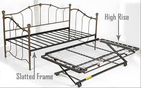 For one, it needs to be easily stored. Wesley Allen Saratoga Daybed Construction Plus Some Kind Of Trundle Thing Pop Up Trundle Minimalist Living Room Decor Iron Furniture