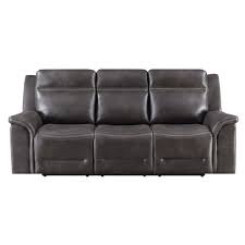 Huxley Brown Reclining Sofa With Drop Down Table Jerome Furniture Sofa Sofa Sale