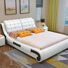 A typical master bedroom includes a master bed and bed frame, headboard, dresser and one or two nightstands. Leather Bed Simple Modern Residence Master Bedroom Furniture Double Soft Bed 1 8 M 1 5 M Aliexpress