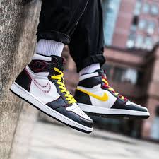 Jordan 1 Retro High Defiant White Black Gym Red Air Jordan 1 Defiant Dynamic Yellow Cd6579 071 In 2020 Air Jordans Nike Fashion Shoes Casual Shoe Sneakers