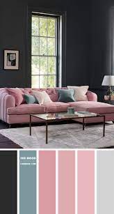 Pink Living Room With Dark Walls Color Palette Living Room Pink Sofa Living Room Living Room Decor Colors