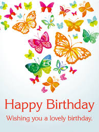 Happy birthday card with butterfly gradient vector image. Butterfly Happy Birthday Cards Birthday Greeting Cards By Davia Free Ecards
