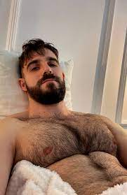 Shirtless Male Muscular Hairy Chest Beard Sexy Bed Hunk Beefcake PHOTO 4X6  E683 | eBay