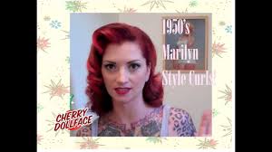 However, long hair was rarely left down. Vintage 1950 S Curly Hair Tutorial Ala Marilyn Monroe By Cherry Dollface Youtube