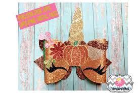 Download Free Fall Thanksgiving Unicorn Hair Bow Template Crafter File PSD Mockup Templates