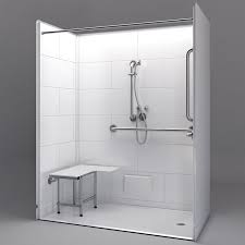 62 7/16" x 32 1/4" Freedom ADA Roll In Shower (Right Drain)