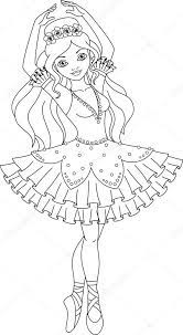 Pagina Para Colorear De Bailarina Ilustracion De Stock Bailarina Para Pintar Paginas Para Colorear Gratis Libros Para Pintar
