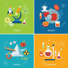science concept physics chemistry biology flat design physics biology abstract science